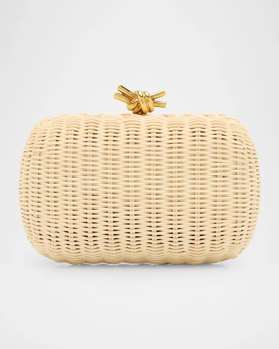 Bottega Veneta Knot Chain Rattan Crossbody Bag